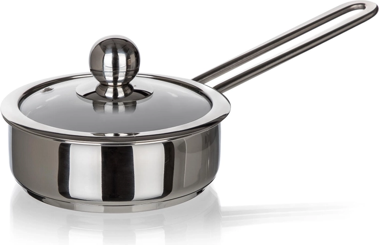 Rondel ze stali nierdzewnej ze szklaną pokrywką 0,75 l PICCOLO, 14 cm