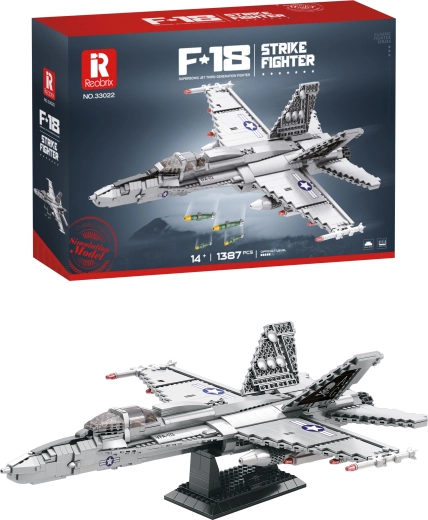 Zestaw konstrukcyjny myśliwca F-18 – 1387 elementów