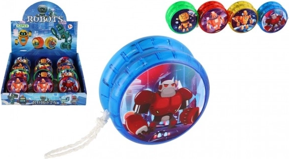 Świecące jojo z motywem robotów 6 cm