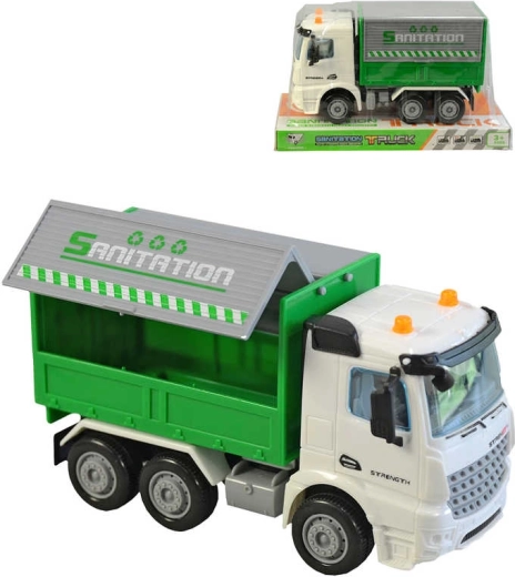 Samochód roboczy śmieciarka na wolnym biegu 16 cm - 1 sztuka