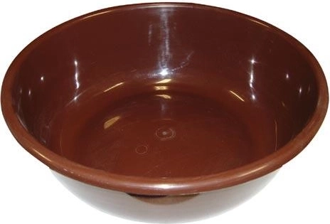 Plastowa miednica 42,5 cm brązowa