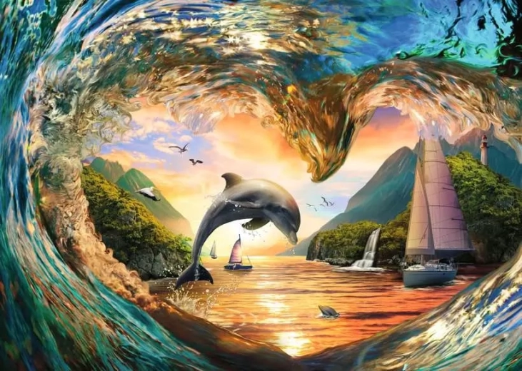 Puzzle Serce morskich fal 1000 elementów RAVENSBURGER