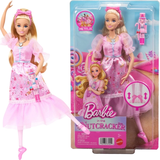 Barbie Dziadek do orzechów – baletnica Klara w różowej koszuli nocnej