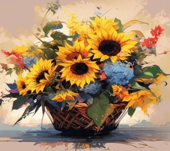 Norimpex diamentowe malowanie Słoneczniki 30 × 40 cm