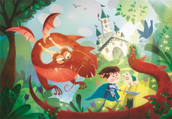 Clementoni Puzzle Smok i rycerz 180 elementów