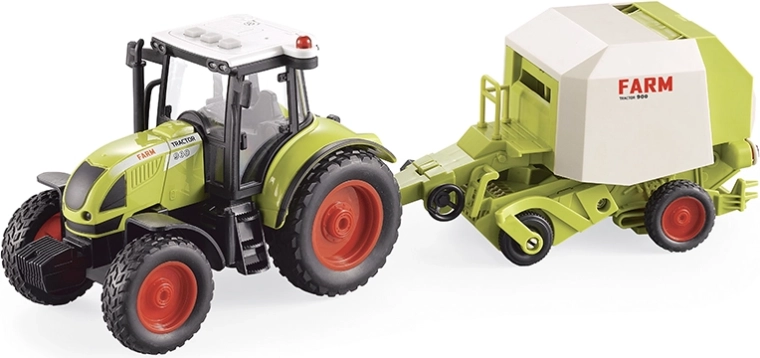 Traktor rolniczy z przyczepą 1:16 ze światłami i dźwiękami