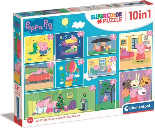 Puzzle Świnka Peppa 10w1 od Clementoni