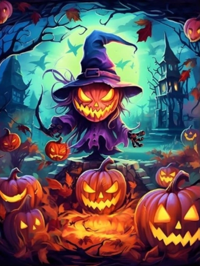 Diamentowe malowanie Strach na wróble 30 × 40 cm