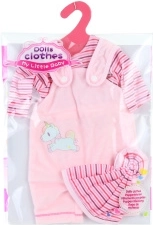 Ubranko dla lalki 40–45 cm – sukienka z poliestru