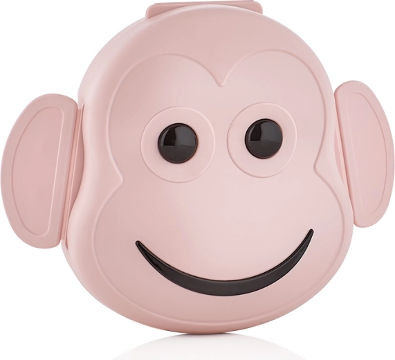 Plastowe pudełko śniadaniowe z motywem małpki 15,5 × 18 × 9 cm