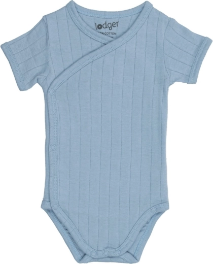 Niemowlęce body Lodger z krótkim rękawem solid blue fogg - 1 sztuka