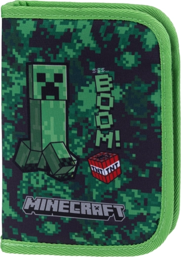 Jednopoziomowy piórnik szkolny BAAGL Minecraft Boom