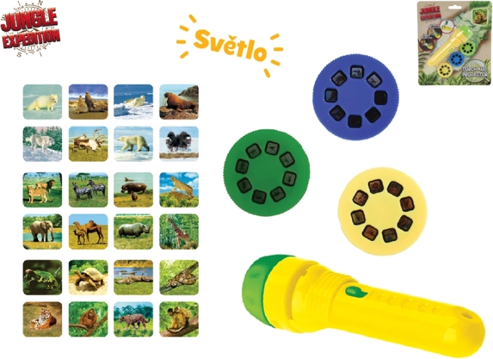 Latarka-projektor Jungle Expedition dla dzieci