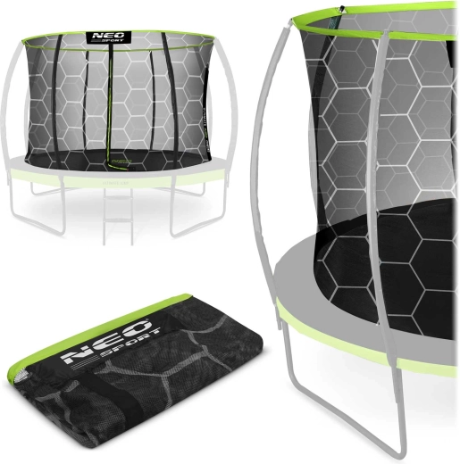 Wewnętrzna siatka ochronna Neo-sport do trampoliny 252 cm (8 ft) na 6 słupków