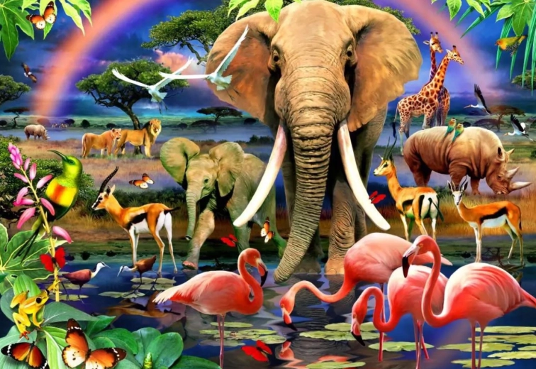 Puzzle Afrykańska sawanna 1000 elementów BLUEBIRD