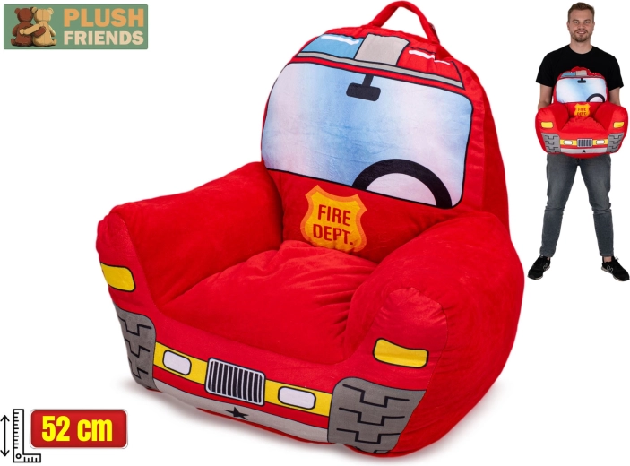 Plush Friends – pluszowy fotelik dziecięcy z motywem służb ratunkowych 52 cm
