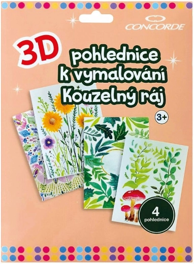 3D pocztówki do kolorowania Magiczny raj CONCORDE
