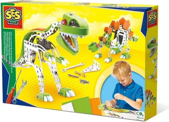 SES Creative metalowy zestaw konstrukcyjny dinozaury
