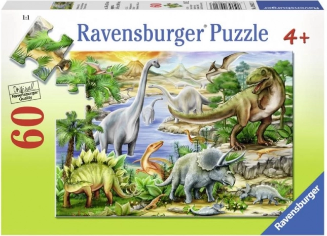 Ravensburger puzzle Prehistoryczne życie 60 elementów