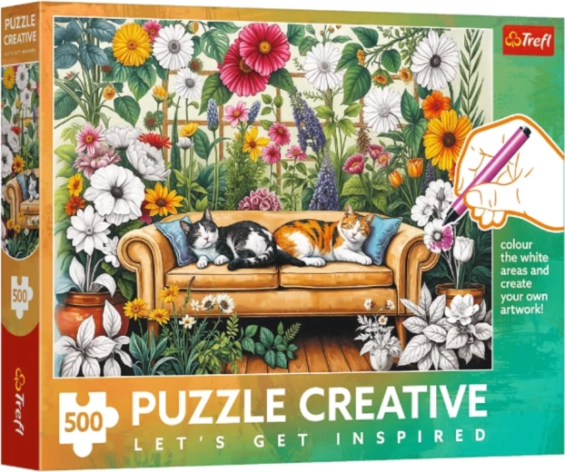 Puzzle 500 elementów – Kocia oranżeria TREFL