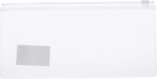 Przezroczysta teczka z zamkiem 23x11 cm