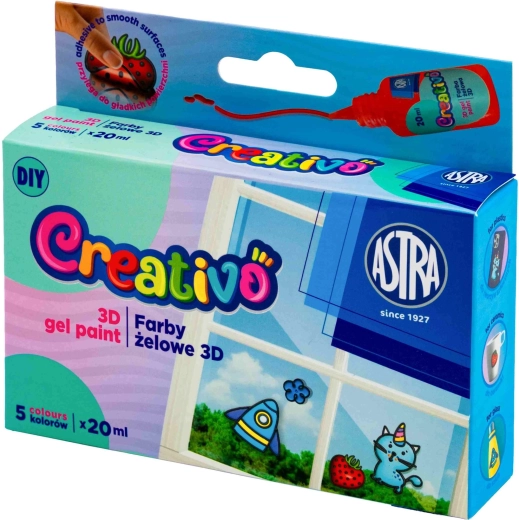 Astra Creativo farby do naklejek żelowych 5×20 ml