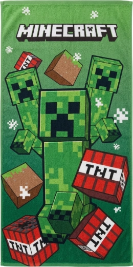 Szybkoschnący ręcznik dziecięcy Minecraft Creeper i TNT - 1 szt.