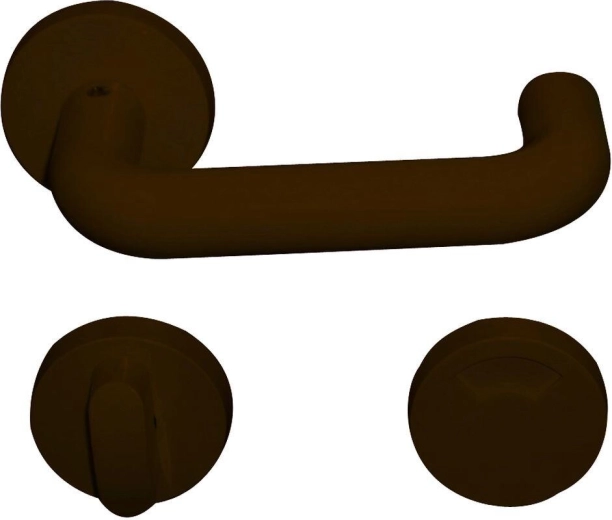 Klamka drzwiowa WC z wskaźnikiem, brązowa, plastik