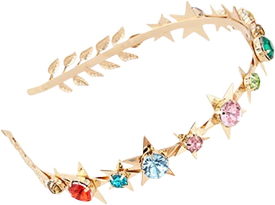 Różowa opaska Gwiazdka z klejnotami