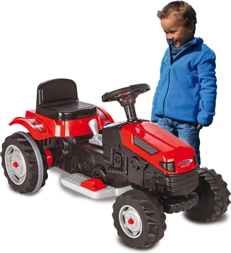 Jamara dziecięcy elektryczny traktor Strong Bull czerwony 6V