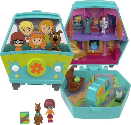 Polly Pocket – kompaktowy zestaw do zabawy SCOOBY-DOO z figurkami i akcesoriami