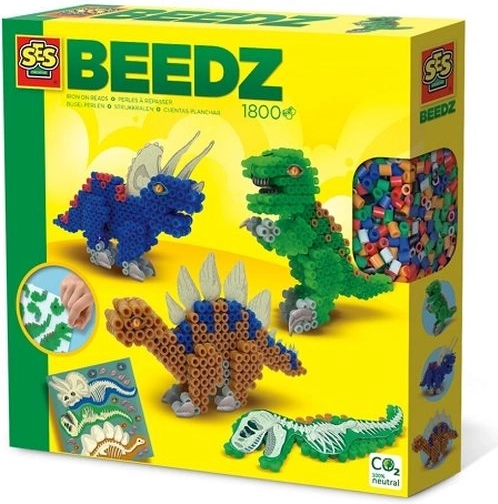 SES Creative Beedz koraliki do prasowania dinozaury 3D