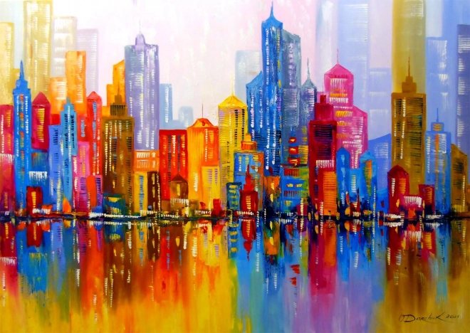 Puzzle Tęczowe miasto 1000 elementów ENJOY