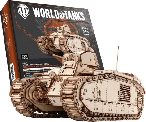 Little Story drewniane puzzle 3D World of Tanks Char B1
