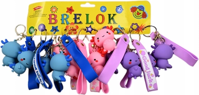 Brelok axolotl – zawieszka do kluczy