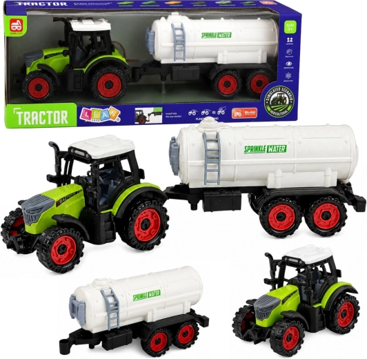 Dziecięcy traktor farmerski z cysterną na napęd bezwładnościowy 34 cm