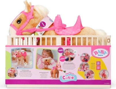 Chodzący konik BABY born Cutie z przenośną stajnią