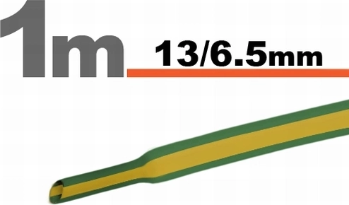 Koszulka termokurczliwa żółto-zielona 13 / 6,5 mm