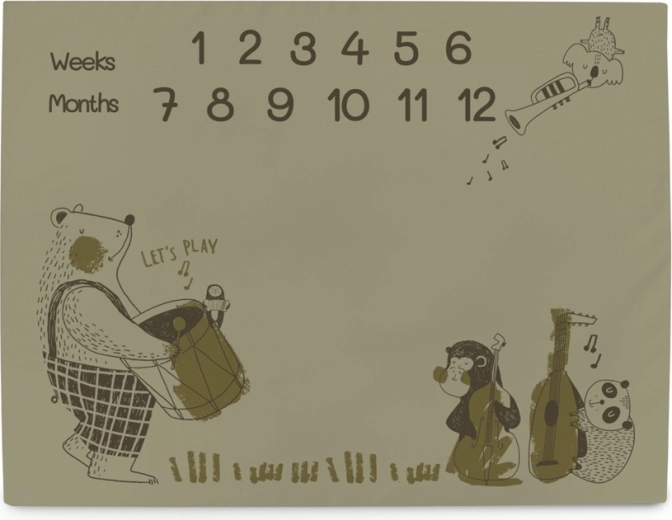 Ceba Baby mata milestone do zdjęć Basic Band 92 × 72 cm