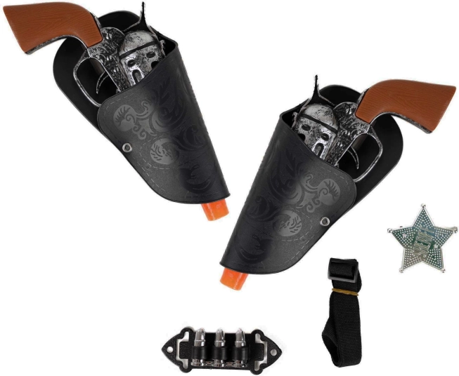 Zestaw kowbojski z dwoma pistoletami