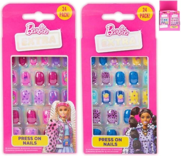 Zestaw naklejanych paznokci BARBIE dla dzieci