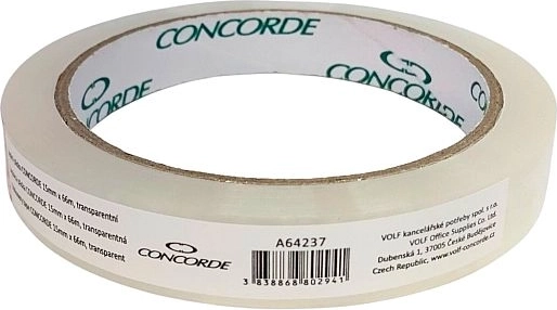 Taśma klejąca CONCORDE 15 mm × 66 m, transparentna