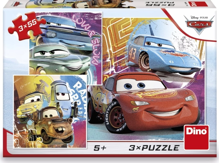 Puzzle Auta przyjaciele 3x55 elementów