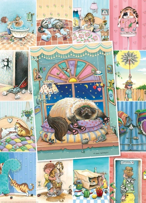 Puzzle Koci Życie XL 500 elementów EUROGRAPHICS