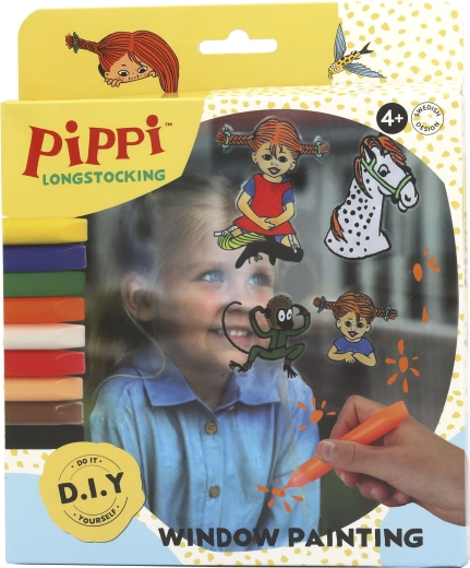 Pippi Langstrumpf kreatywny zestaw do malowania i dekoracji okien