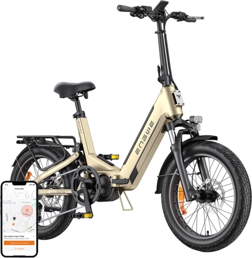 Engwe L20 3.0 Pro składany miejski rower elektryczny 20" złoty