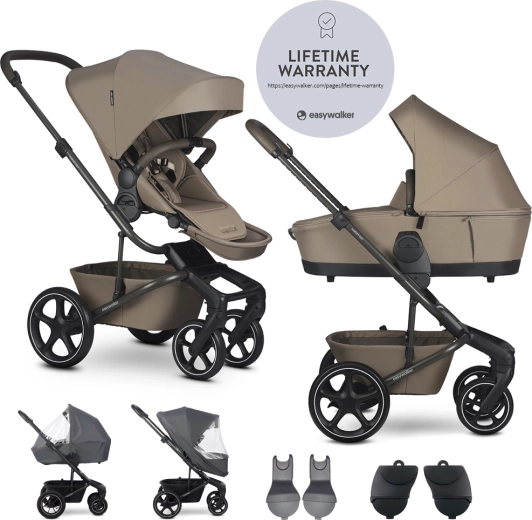 Easywalker zestaw XL wózek wielofunkcyjny Harvey NXT z akcesoriami – Mocha Brown
