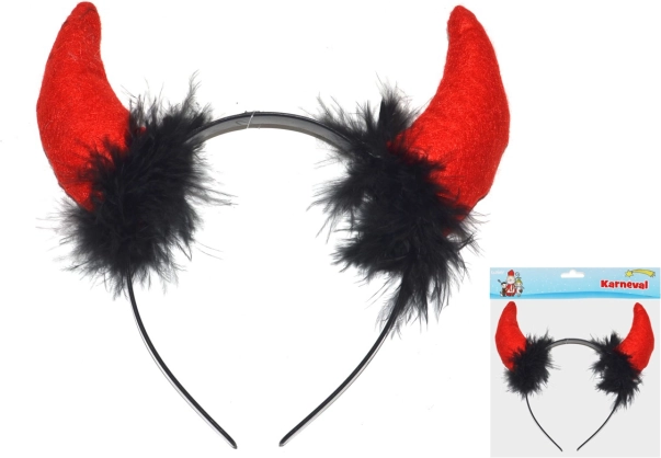 Plastowe diabelskie rogi na karnawał