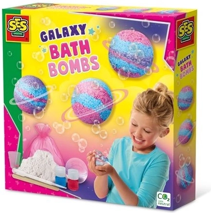 SES Creative galaktyczne musujące bomby do kąpieli – zestaw kreatywny