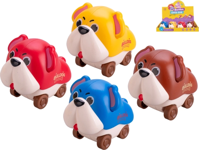 Interaktywny plastikowy piesek 7,5 cm – jeżdżąca zabawka dla dzieci